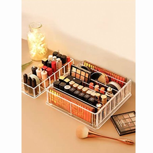 SORBUS ACRYLIC ROSE GOLD MAKEUP PALETTE ORGANIZER - Picture 2 of 6